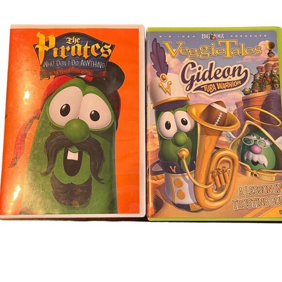 Veggie Tales DVDs, 2 DVDs- The Pirates and Gideon - Picture 1 of 2